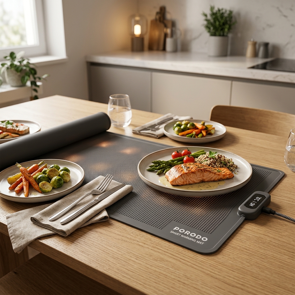 سفره و صفحه گرم‌کننده تاشو غذا Porodo Lifestyle Warming Food Mat